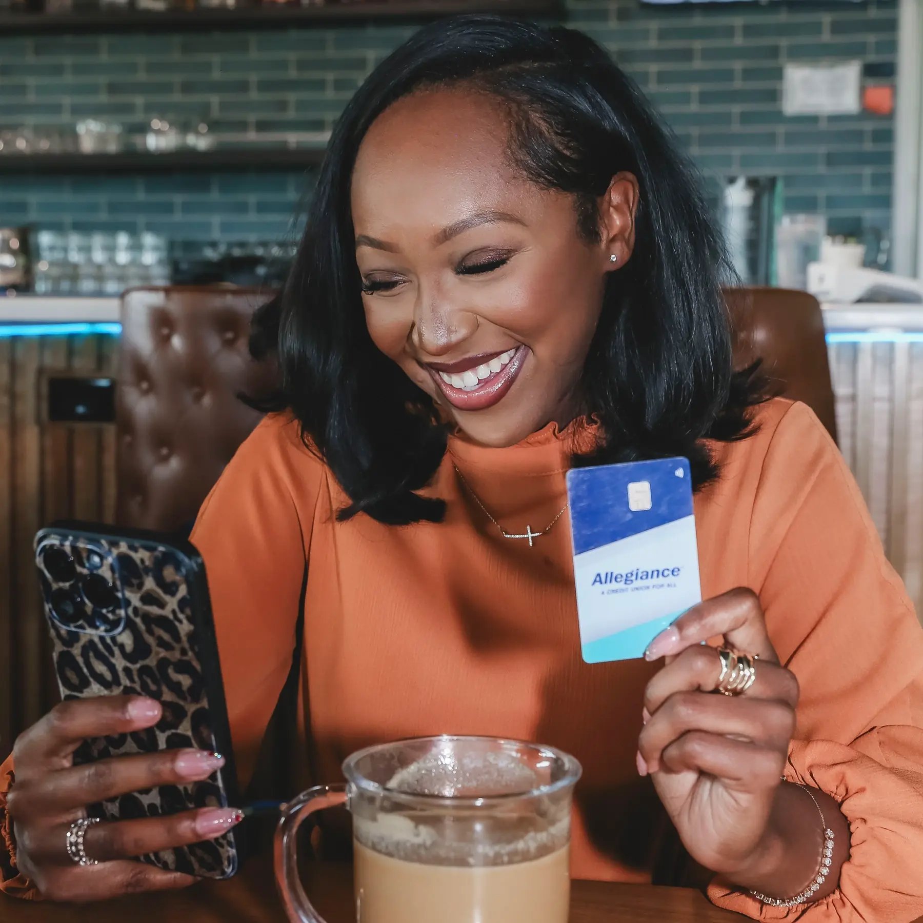 Debit Card_Brandi at coffee shop