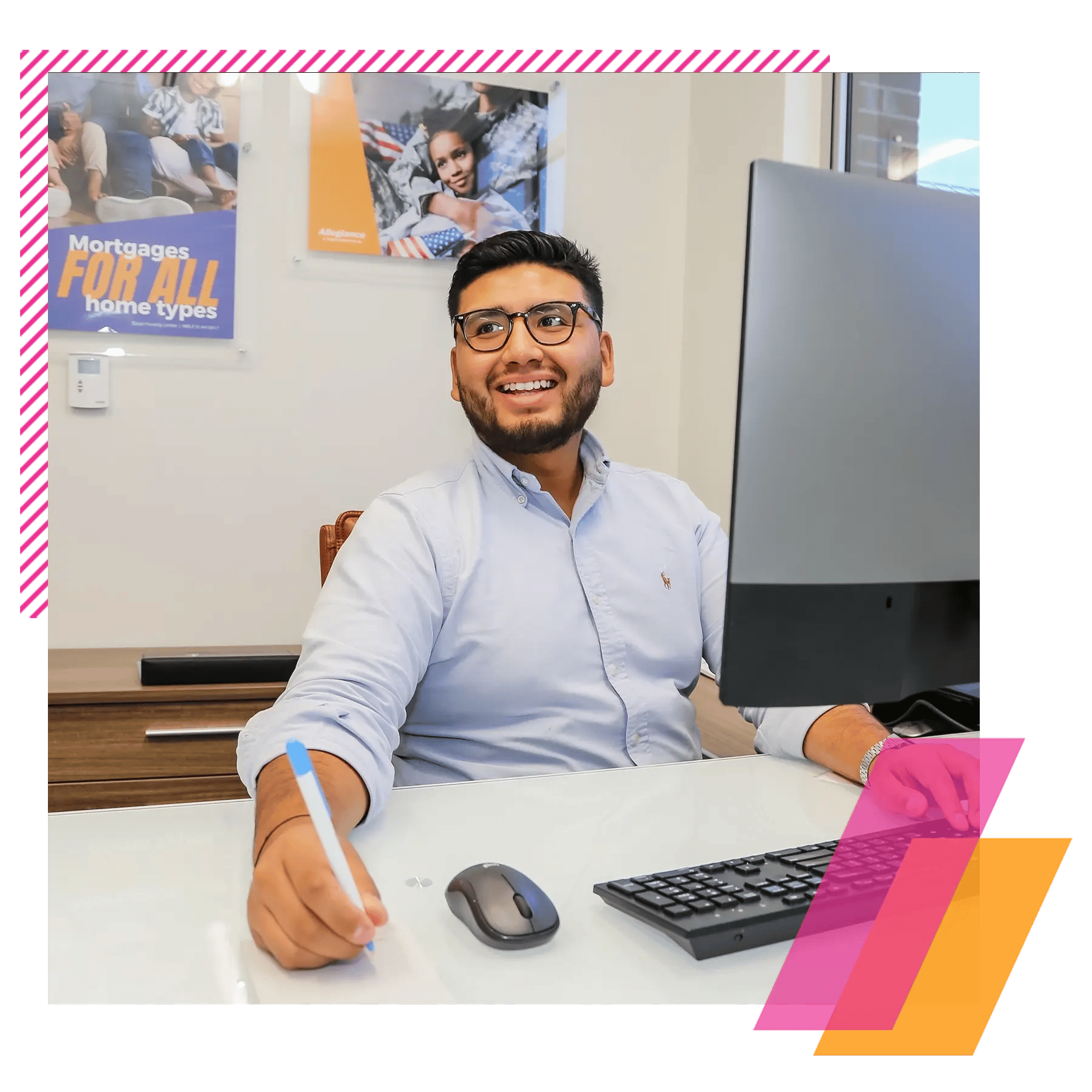 Allegiance Mortgage Loan Officer working at desk