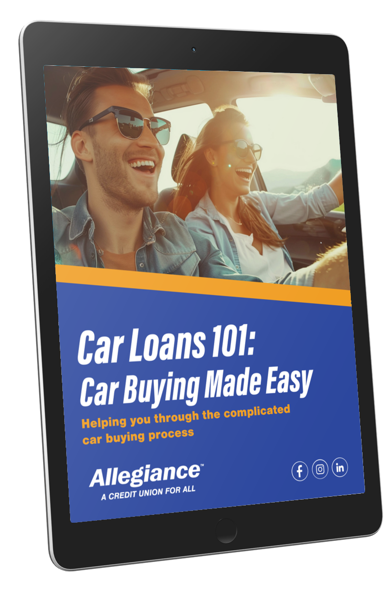 Allegiance Credit Union Car Loans 101 eBook Guide Cover Allegiance Credit Union Car Loans 101 eBook Guide Cover