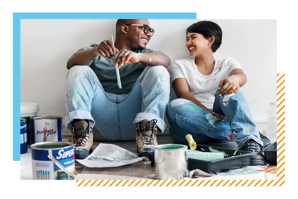 Product Feature_couple painting house Product Feature_couple painting house